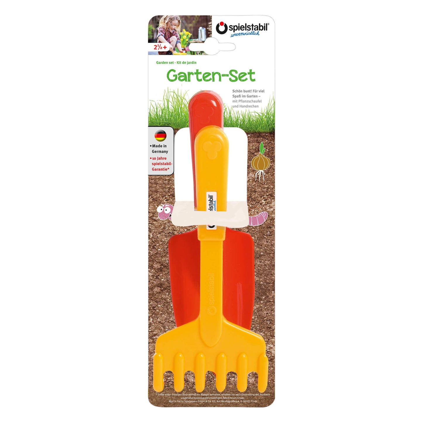 Spielstabil 2 Piece Garden Set - Includes Hand Rake & Shovel