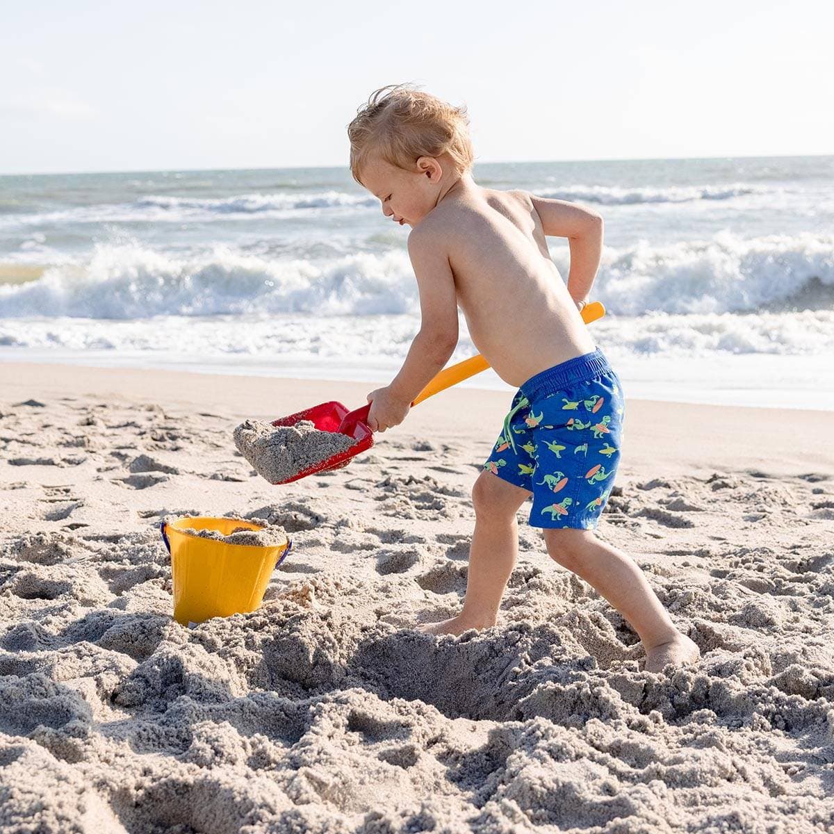 Children's Long Handled Flat Shovel for Snow or Sand
