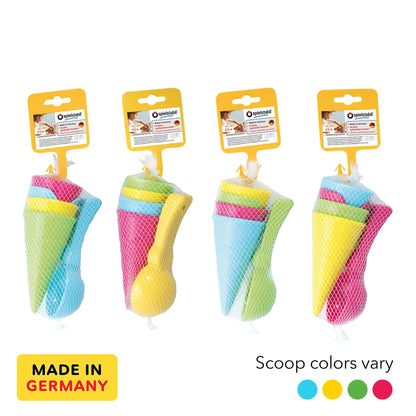 Ice Cream 5 Piece Set with 4 Cones and a Scoop